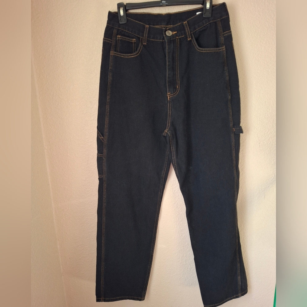 Men's Black Jeans Medium 32waist Baggy Skater